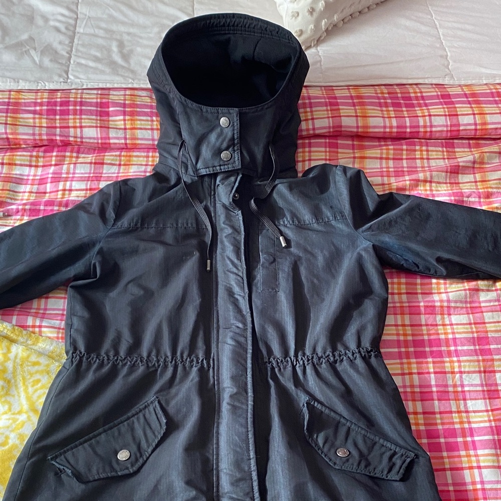 Women's Black All Season Hooded Parka Small